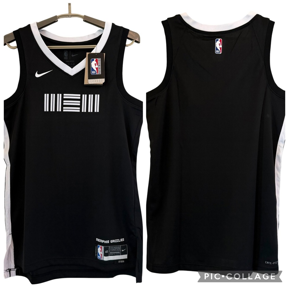 Nike Memphis Grizzlies City Edition Jersey Black DX8537-010 Mens Small 40 NEW